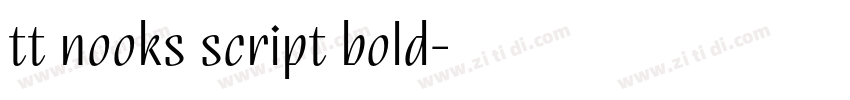 tt nooks script bold字体转换